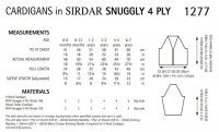Knitting Pattern - Sirdar 1277 - Snuggly 4 Ply - Cardigans